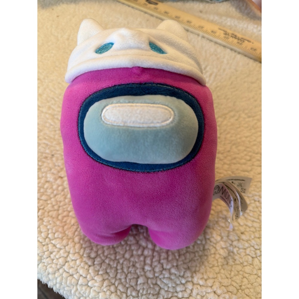 Among Us Pink Crewmate Plush‎ Toy with Cat Ear Hat Innersloth Official 6 Inch